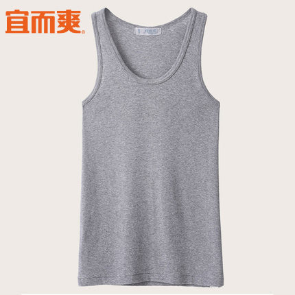 宜而爽男士背心纯棉全棉