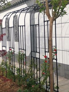 弧形半拱形支架半边拱门花架月季铁线莲蔷薇庭院花园阳台藤蔓架子