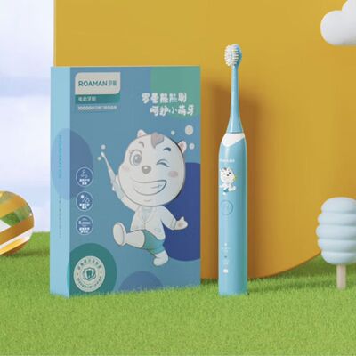 罗曼儿童电动牙刷儿童全自动3-6-8岁软毛充电宝宝小孩声波萌牙K1s