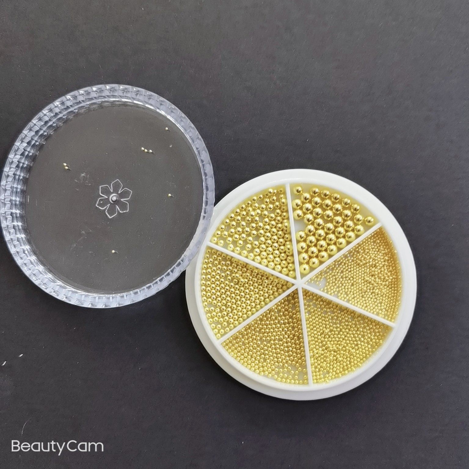 美甲饰品幻彩小钢珠金色银色混装