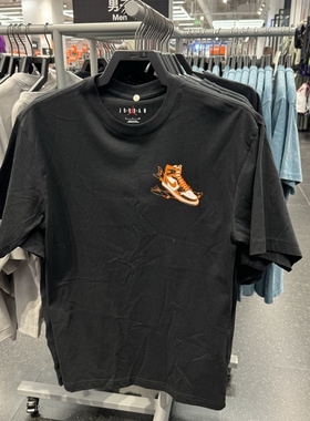 犇犇运动Nike/JORDAN 男子圆领印花宽松休闲运动T恤 HQ8973-010