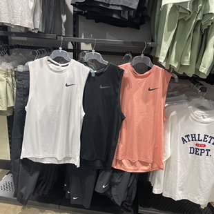 犇犇运动Nike 夏季男子跑步速干运动休闲健身训练无袖背心 CZ1185