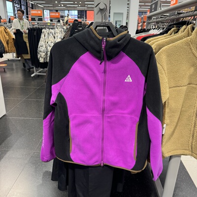 犇犇运动Nike/ACG Wolf Tree男士薄款拼接连帽拉链外套HJ2461-551