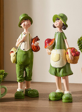 创意情侣摆件卡通可爱家居客厅桌面电视柜卧室装饰送闺蜜生日礼物