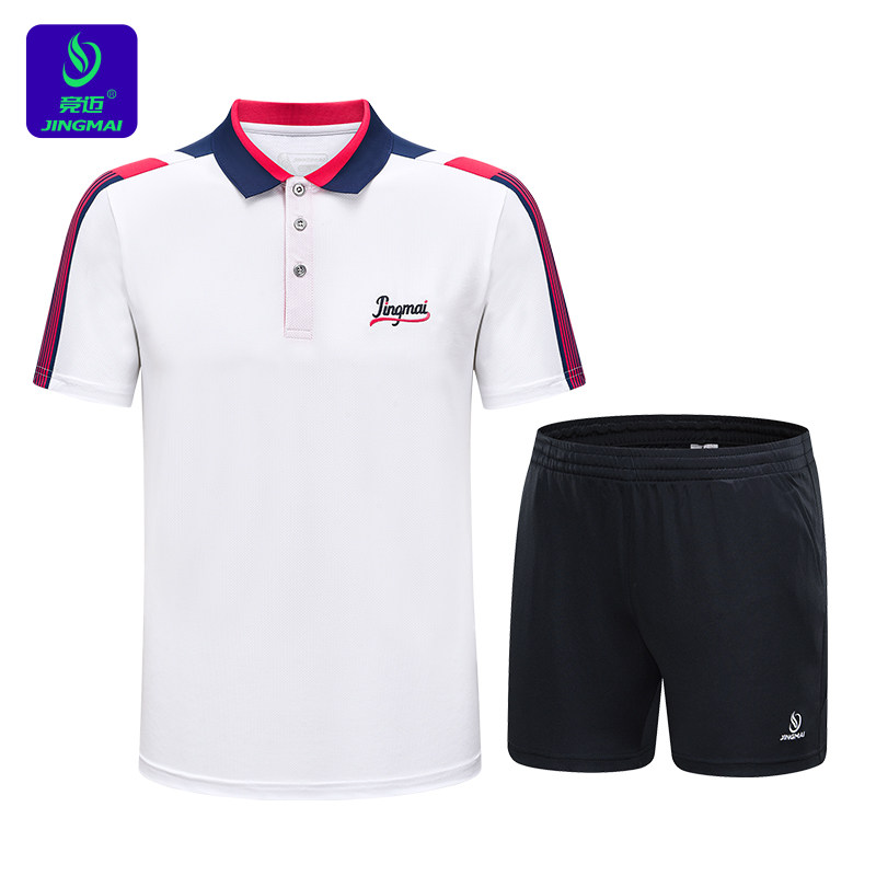 2026竞迈春夏新款运动服男套装羽毛球服网球服排球短袖透气速干款