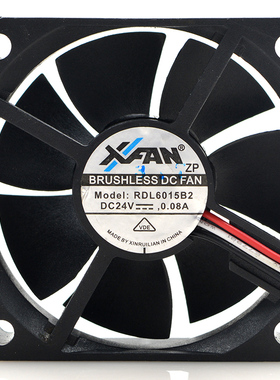 XFAN 欣瑞联 RDL6015B2 24V 0.08A 6025 6CM 3线 散热风扇