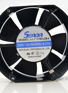 台湾SEADA 220V 0.27A SA1725ha2ba 17251 17CM 滚珠轴流机柜风扇