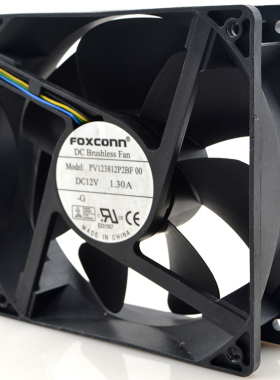 富士康 PV123812P2BF 01 12V 1.30A 12038 12CM 双滚珠 散热风扇