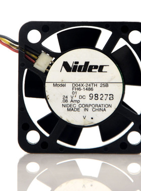 原装日本 Nidec 4010 24V 0.08A 复印机散热风扇 D04X-24TH 25B