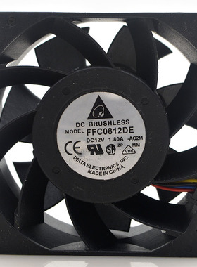 原装台达 FFC0812DE 8038 12V 1.80A 四线PWM温控 8CM 大风量风扇