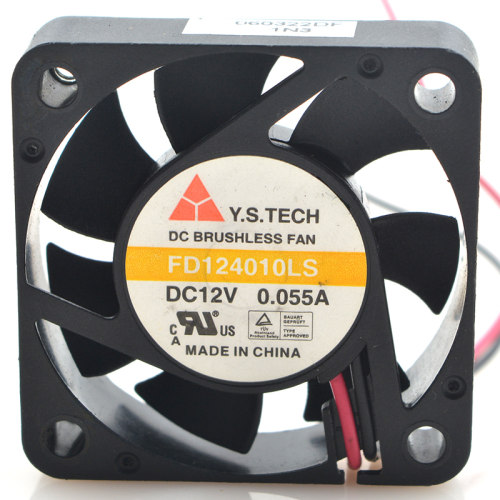 全新台湾元山/Y.S FD124010LS 4010 12V 0.055A 2线 超静音风扇