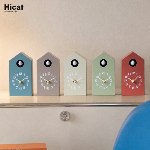 HICAT莫兰迪色系咕咕鸟挂钟