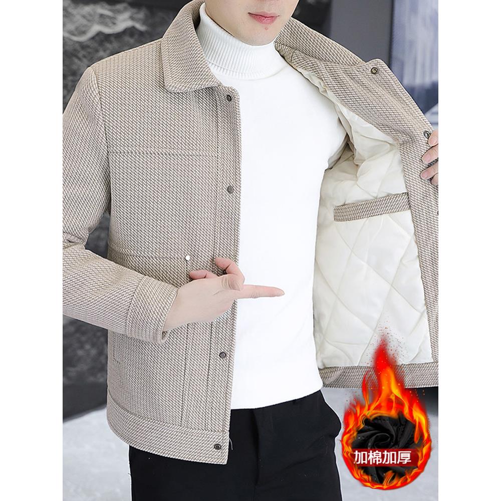 秋冬季加棉厚小个子呢夹克