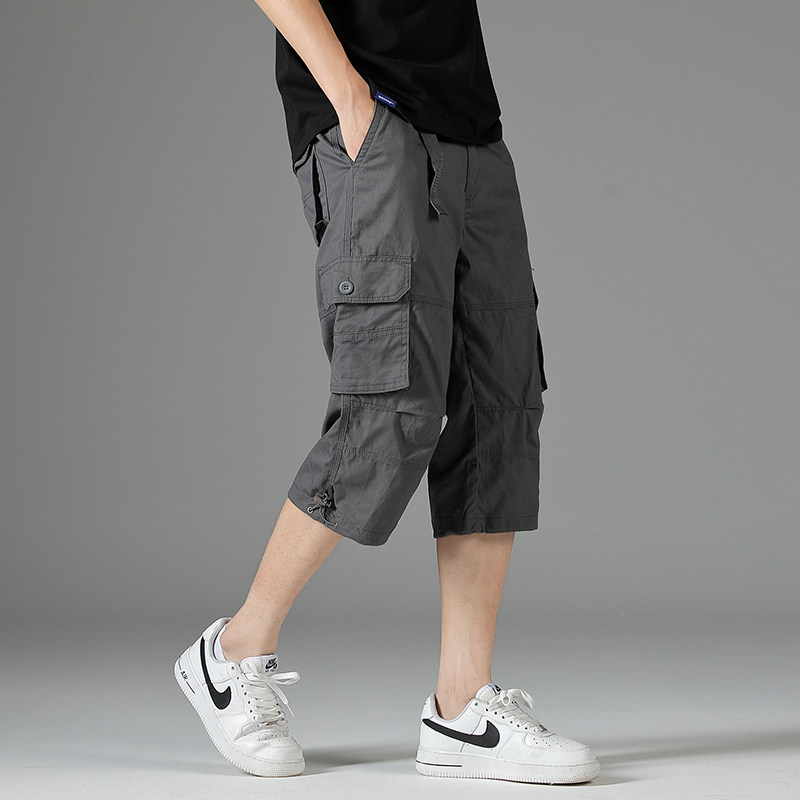 2026新款工装风多口袋七分裤男夏季薄款宽松休闲户外短裤潮流帅气