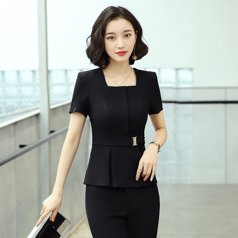 职业装套裙女短袖酒店大堂经理领班制服收银工装珠宝店美容师工服