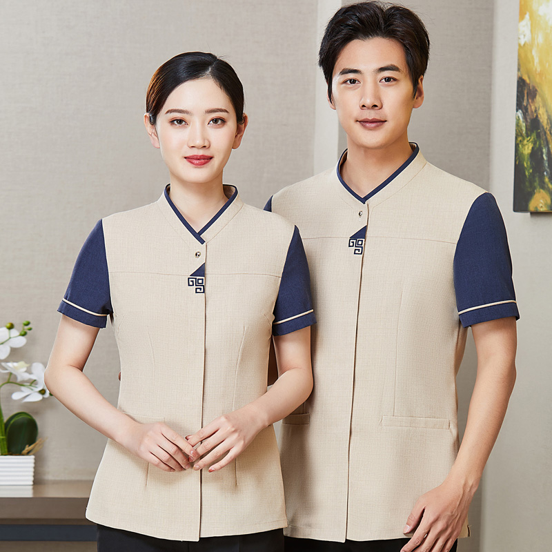 酒店保洁工作服短袖夏装物业餐厅饭店清洁员PA制服宾馆客房保洁服