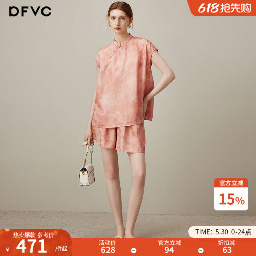 dfvc人丝新中式国风提花套装