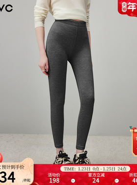 dfvc灰色显瘦休闲裤女鲨鱼裤运动健身裤外穿打底裤紧身提臀瑜伽裤