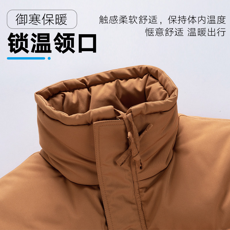 AUTUMN AND WINTER STAND-UP COLLAR PADDED JACKET MENS PILE PADDED JACKET CASUAL MENS BREAD CLOTHES COUPLE DOWN PADDED JACKET