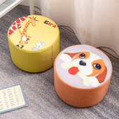 矮凳家用创意实木矮墩儿童小板凳网红客厅卧室换鞋 凳子布艺圆凳子