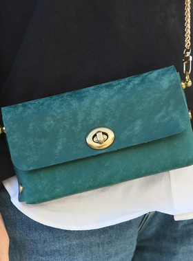 手工真皮蓝色植鞣革复古个性手机包斜挎包女士迷你坤包X11-ILCXB