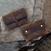 手工缝纫头层牛皮疯马皮深棕IPAD平板皮包保护套美式 复古IPD05DS