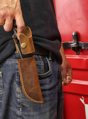 手工适用于ESEE-4战术刀鞘刀套真皮复古牛皮疯马皮户外CPDT2