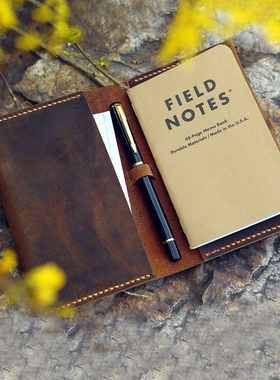 field notes记事本A6皮套书皮手工fn牛皮疯马皮美式复古FA605MPS