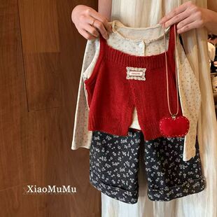 女童春秋款套装2025新款洋气时髦儿童三件套女孩宝宝秋季秋装早秋