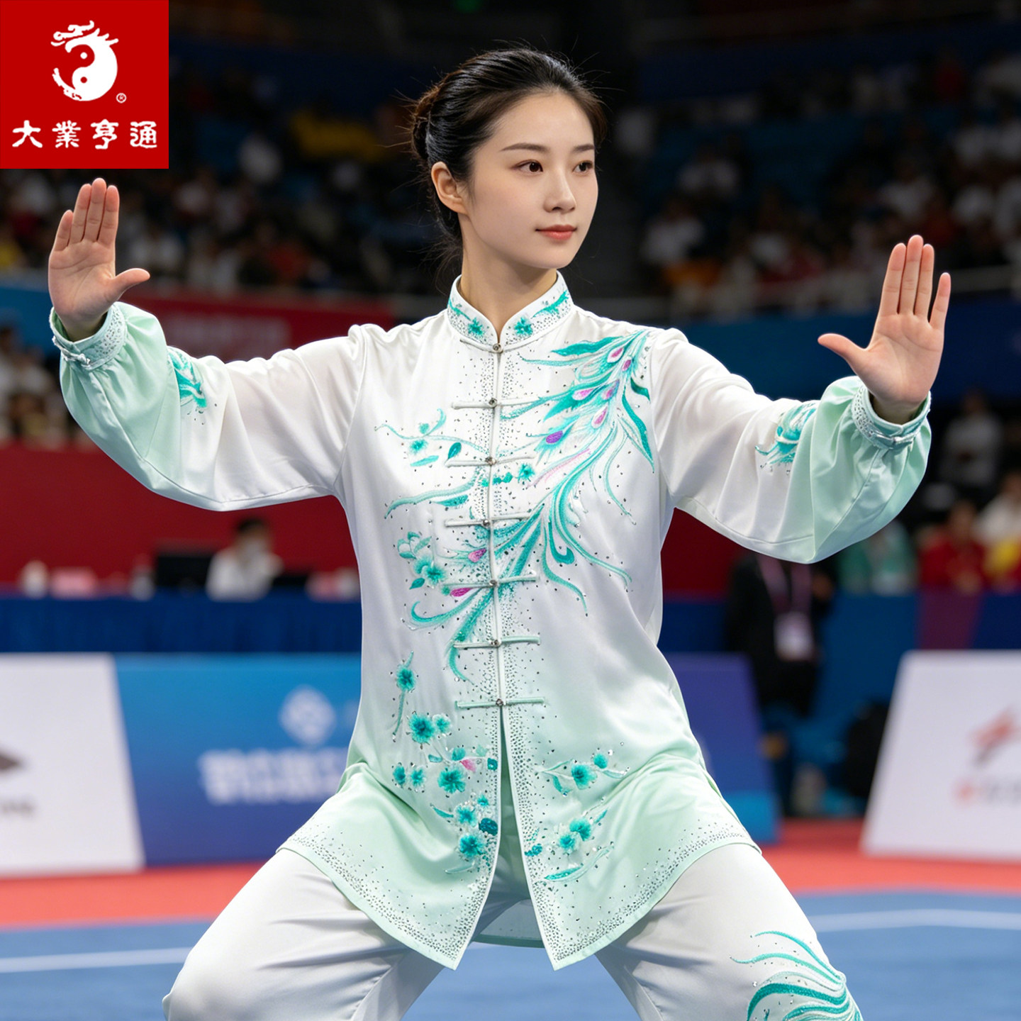大业亨通高端新丝武术太极表演服