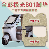 适用金彭极光B01电动三轮车脚垫防滑厚实丝圈脚踩踏板垫免裁踏皮