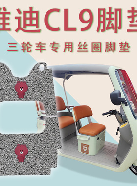 适用雅迪CL9电动三轮车脚垫YD1000DZK-33C防滑丝圈耐磨脚踏板踩垫