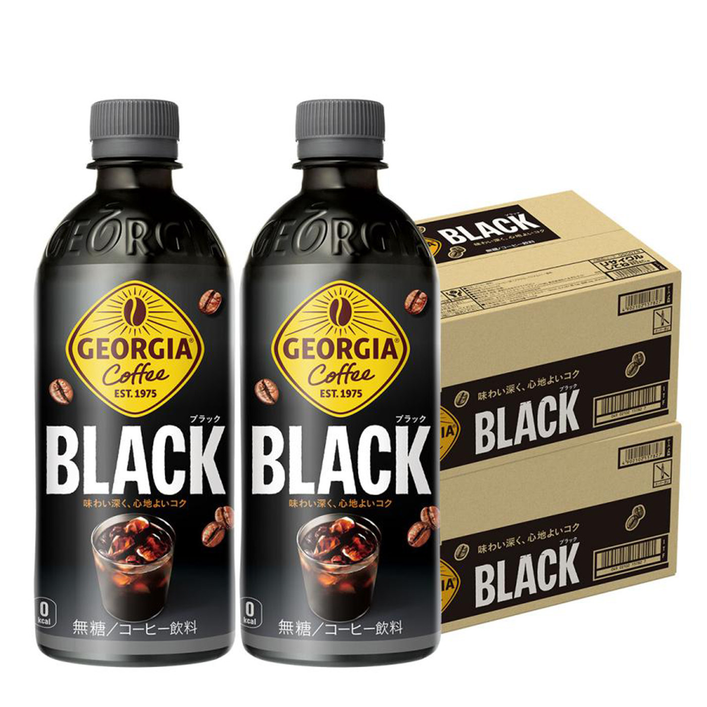 日本进口乔治亚咖啡饮料500ml/瓶装即饮咖啡冰美式黑咖啡无糖饮品