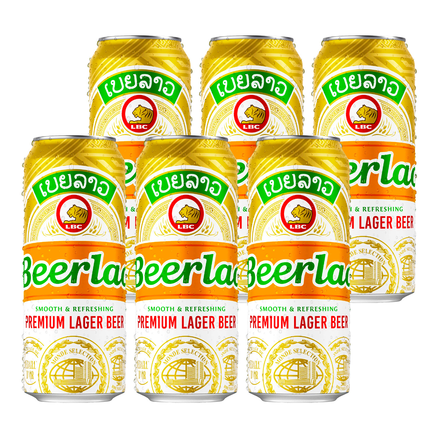 老挝啤酒拉格黄啤500ml*6罐