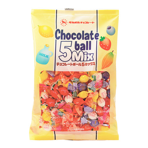 日本进口高岗生巧克力球takaoka巧克力豆多彩水果味夹心糖果零食