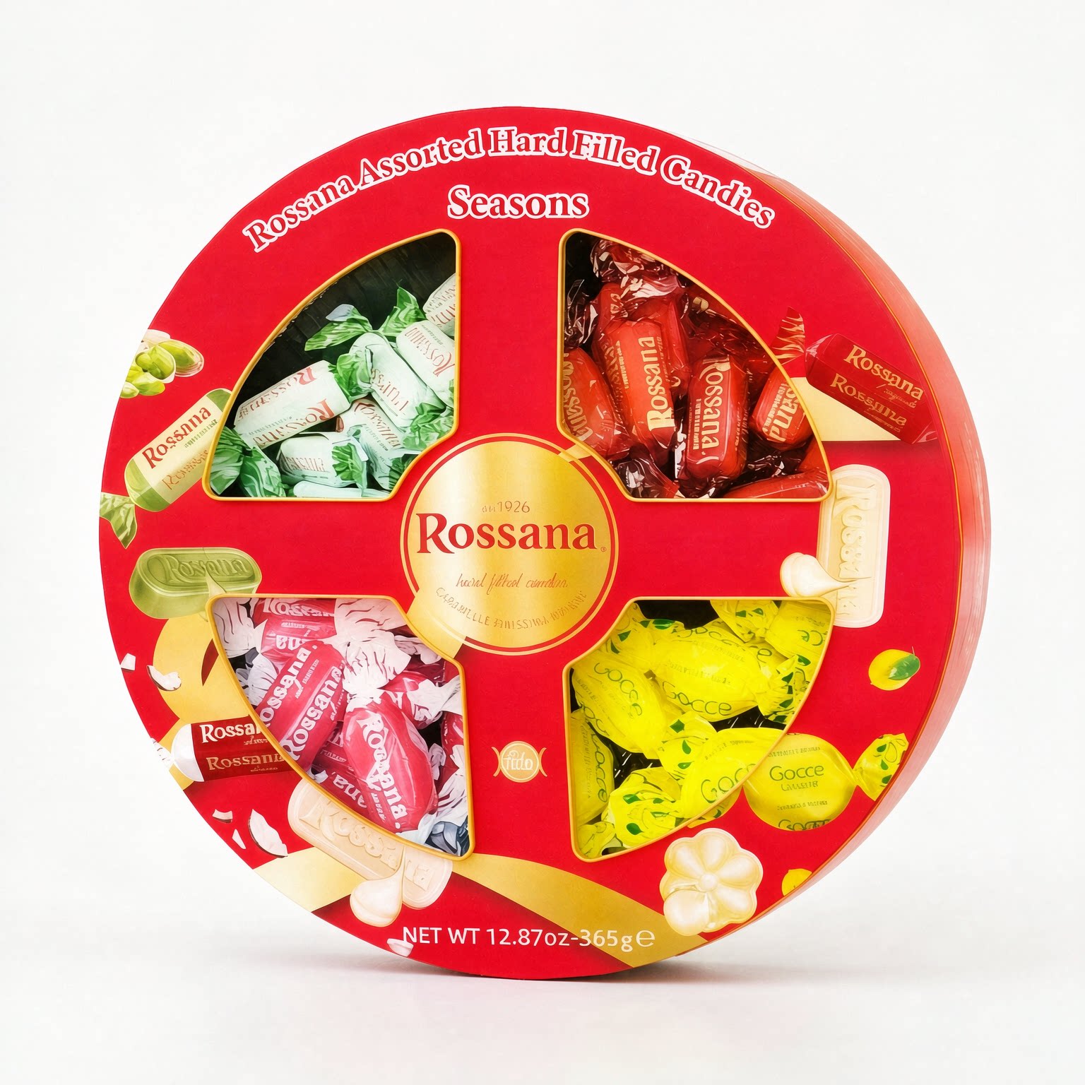 意大利进口Rossana什锦口味流心糖四季礼听365g/盒喜糖特产伴手礼
