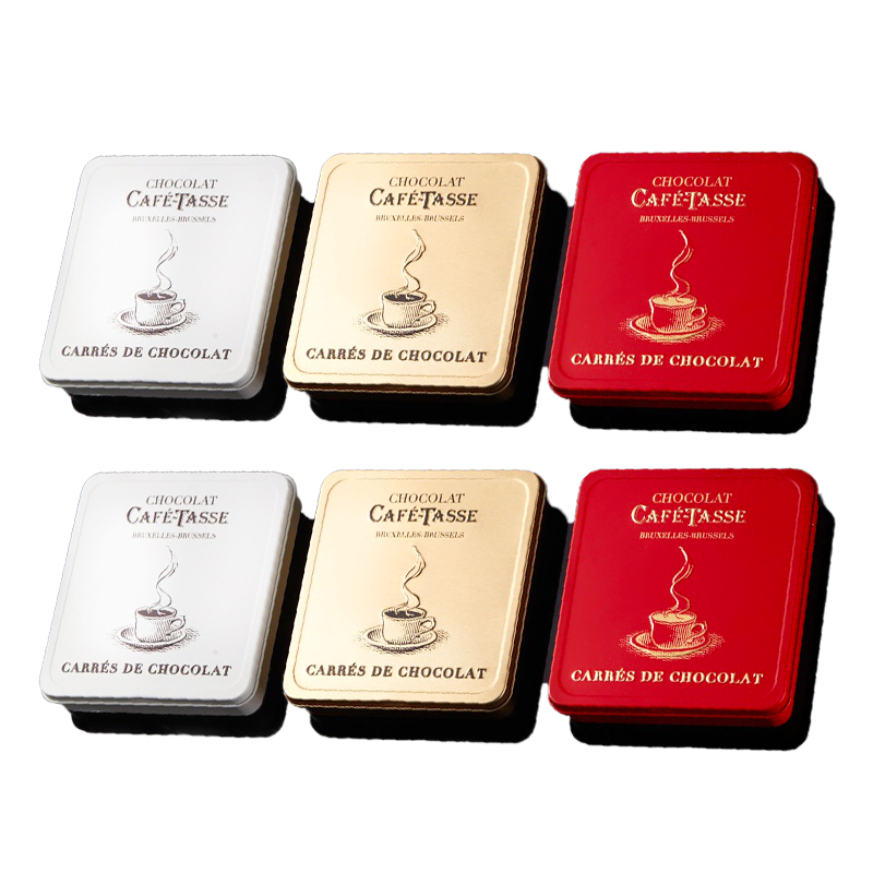 比利时进口加菲特使巧克力伴手礼盒cafe tasse咖啡味牛奶巧克力片