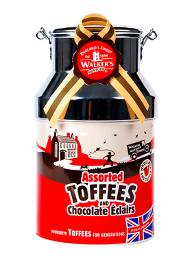 英国进口walkers沃尔克斯什锦太妃糖礼罐装巧克力糖果特产伴手礼