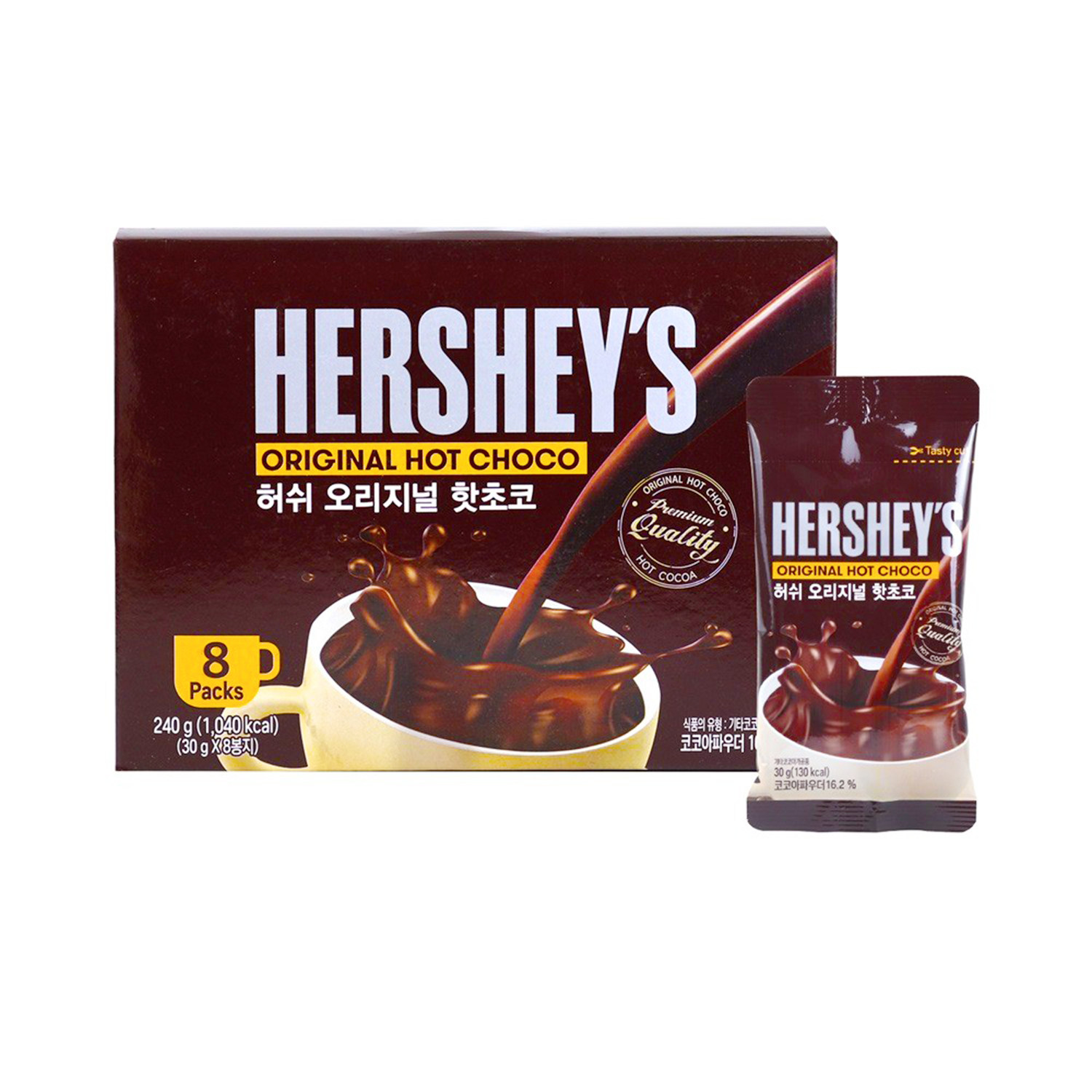 韩国进口HERSHEY'S可可味固体饮料240g/盒装原味热巧克力粉8包装
