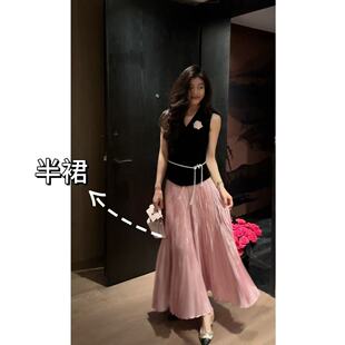 【N·COU】26春新款【步摇裙】高腰褶皱珠光大摆唐装DY80819