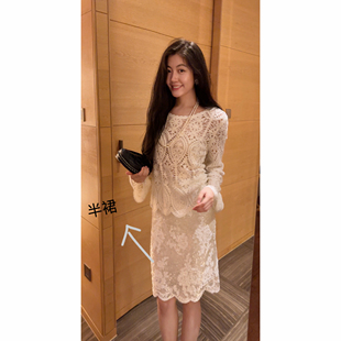 N.COU妮蔻26秋新款轻奢高级感重工裙子女亮片波浪边闪闪半身裙