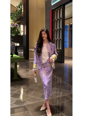 N.COU妮蔻25冬新款新中式复古国风重工亮片钉珠刺绣丝绒套装裙