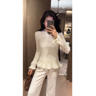 修身 平替巴掌腰 25冬新款 显瘦褶皱百搭上衣DY81133 N·COU