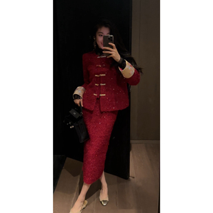 新中式 马上有钱 25冬新款 小香风亮片刺绣外套系列DY N·COU