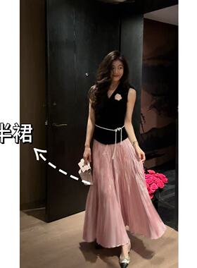 【N·COU】26春新款【步摇裙】高腰褶皱珠光大摆唐装DY80819