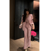 套装 阔腿裤 时髦大气高级感通勤风晕染粉色西装 N.COU妮蔻25秋新款