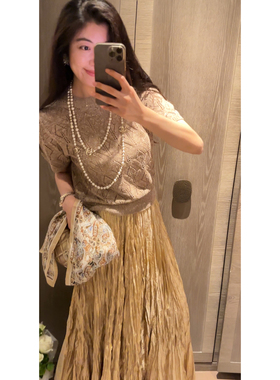 2N.COU妮蔻26春新款老钱风气质优雅设计镂空编织显瘦开衫短袖上衣