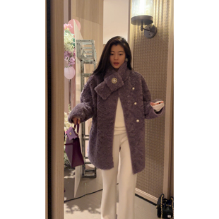 N.COU妮蔻25冬新款 外套 洋气精致贵气感双面穿保暖毛呢大衣中长款