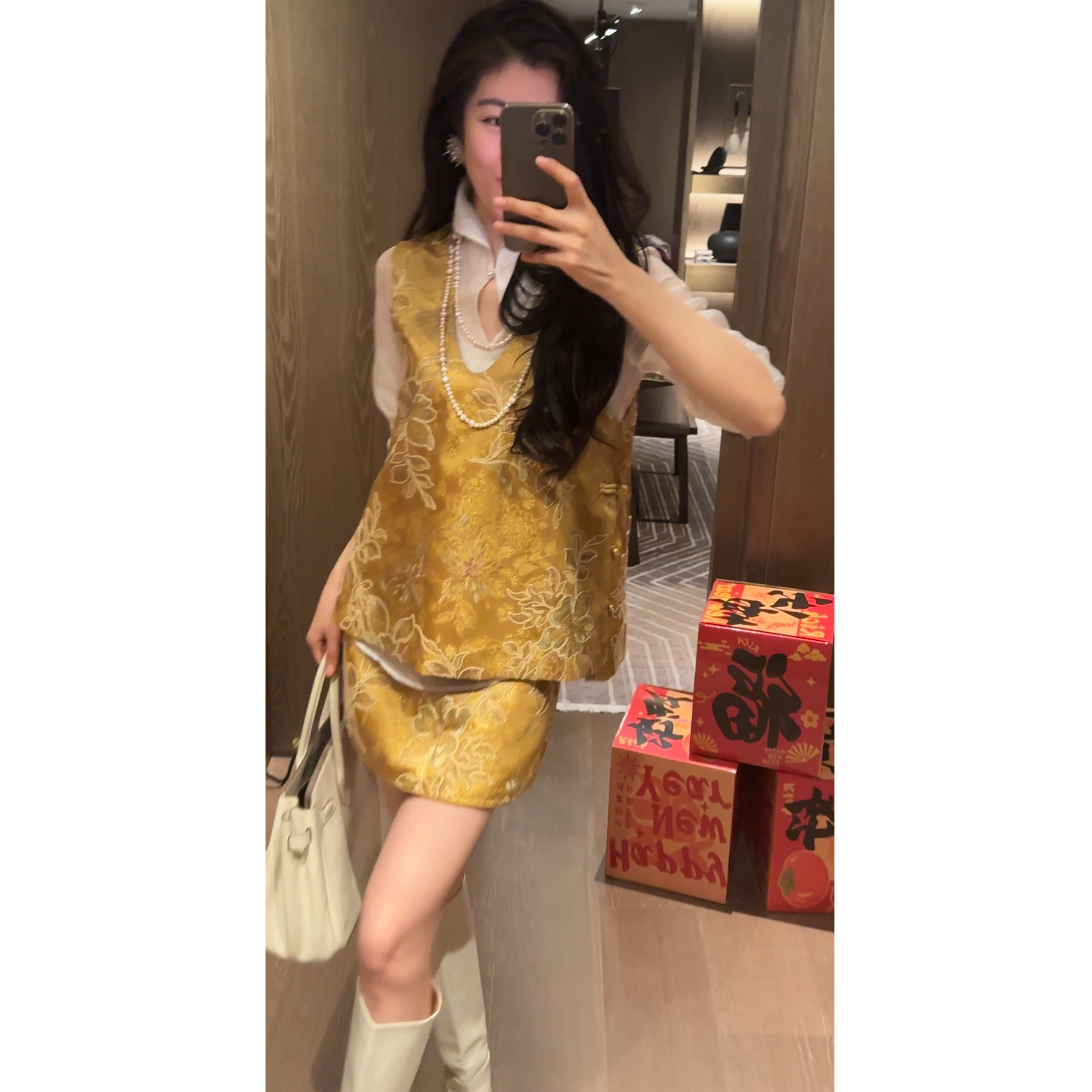 2 N.COU妮蔻26春新款贵气时髦感新中式复古国风刺绣马甲半裙套装,女装/女士精品,上衣,淘宝优惠券,粉丝福利购,淘宝优惠卷