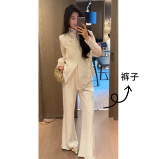 100亚麻显瘦阔腿休闲裤 大女主 26春新款 DY78520 N·COU